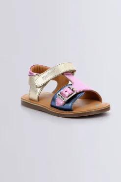 Kickers Sandales-Diazz Marine Rose (20-23) Or