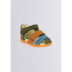 Kickers Sandales|Chaussures Premiers Pas-Kick bazar camel bleu Kaki