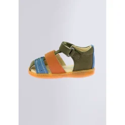 Kickers Sandales|Chaussures Premiers Pas-Kick bazar camel bleu Kaki