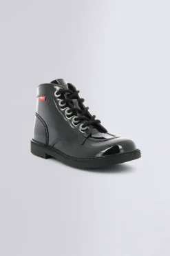 Kickers Bottines|Bottines-Kick Col Vernis Noir