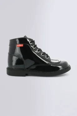 Kickers Bottines|Bottines-Kick Col Vernis Noir