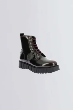 Kickers Boots Et Bottines-Kick Facet vernis Bordeaux