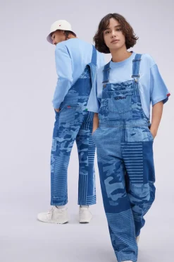 Kickers Combinaisons-Kick Over Camouflage Bleu