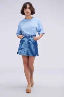 Kickers Kick For Good|Robes Et Jupes-Kick Skirt Camouflage Bleu