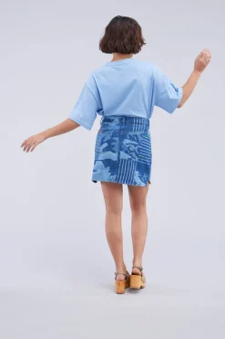 Kickers Kick For Good|Robes Et Jupes-Kick Skirt Camouflage Bleu