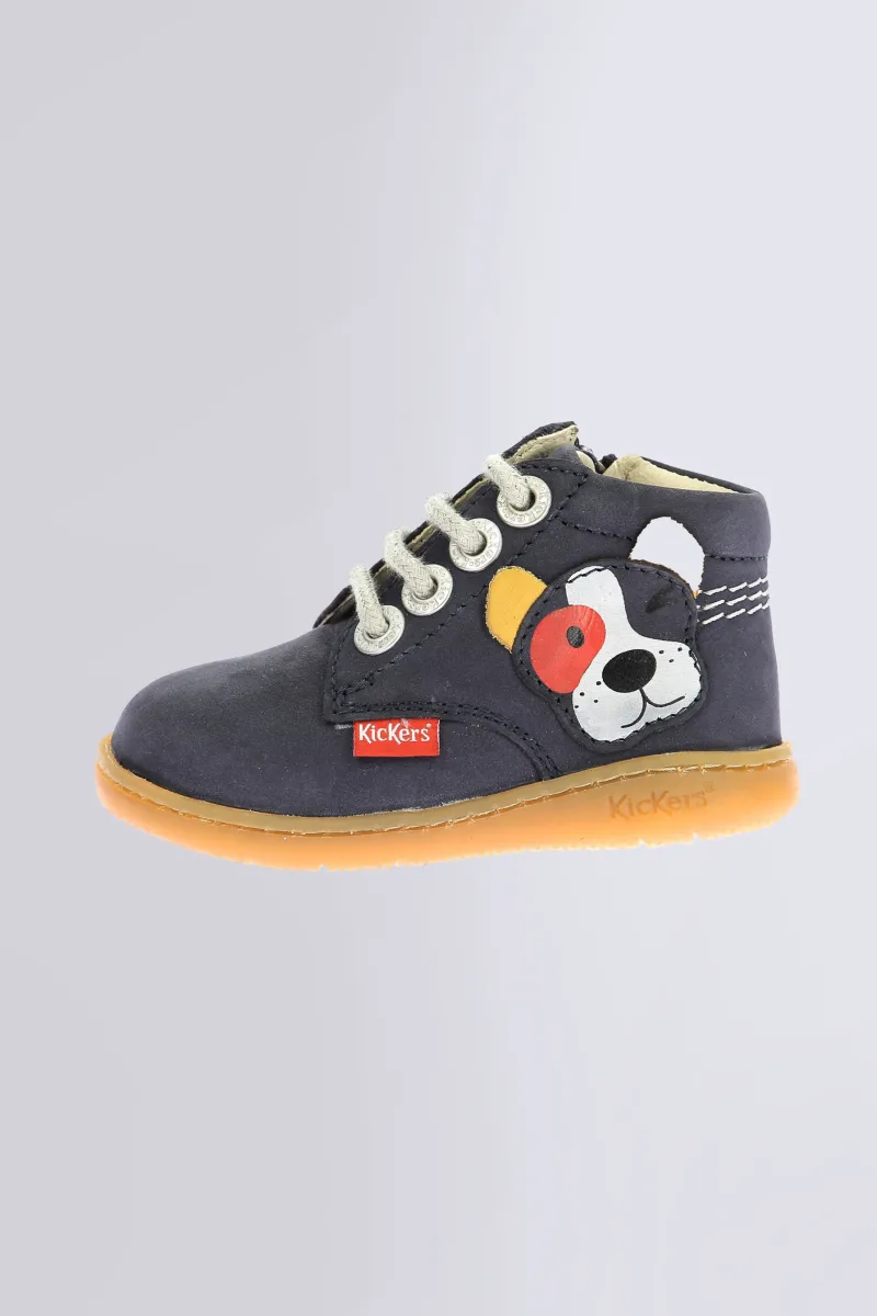 Kickers Bottillons|Bottines-Kickbillista chien Marine